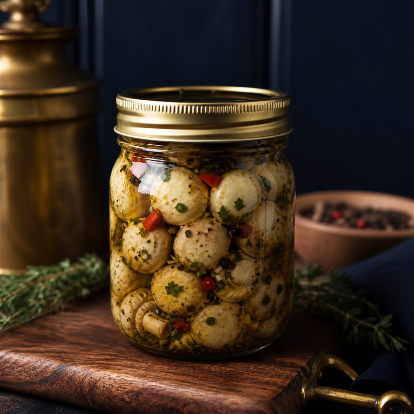 Marinated Whole Mushrooms