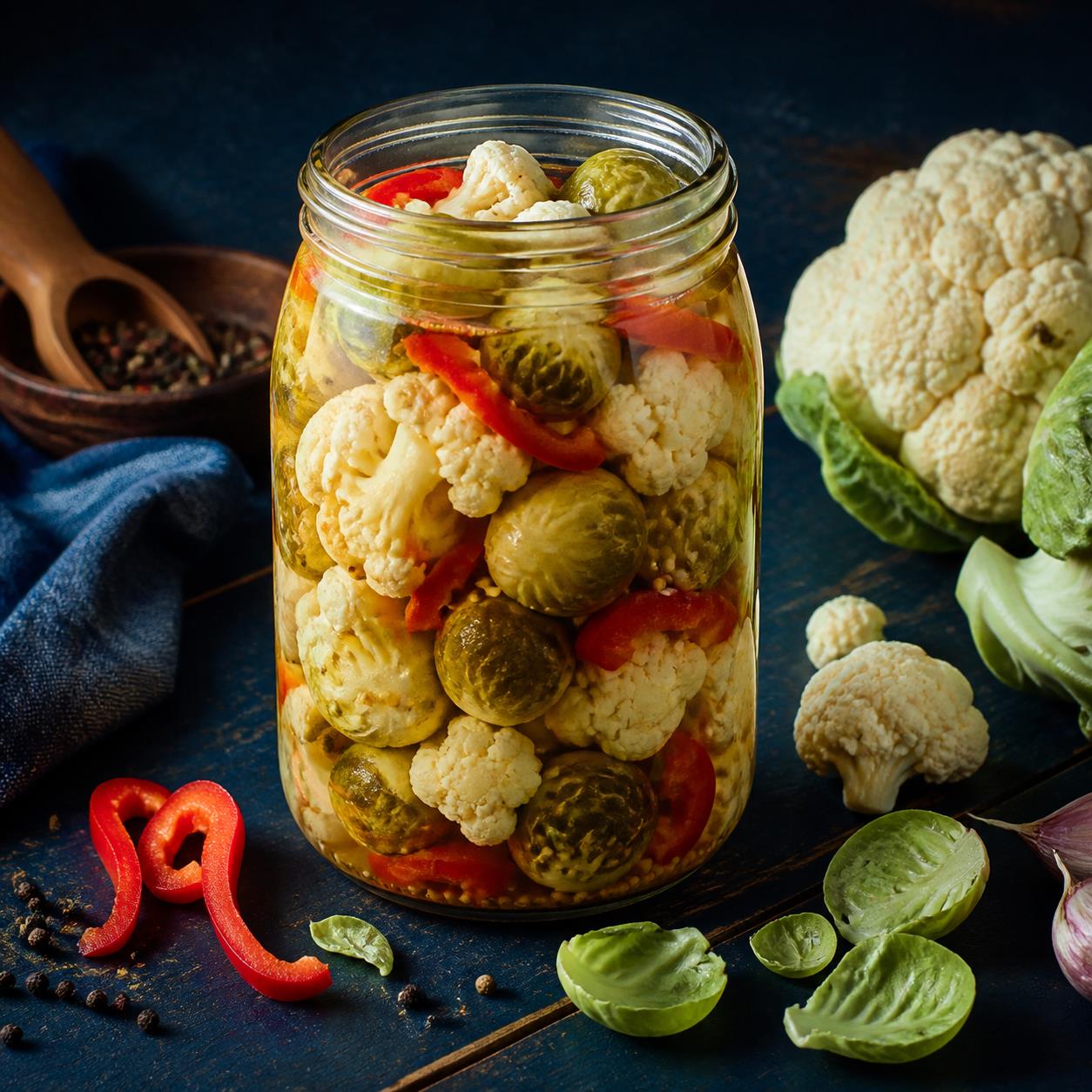Pickled Cauliflower or Brussels Sprouts
